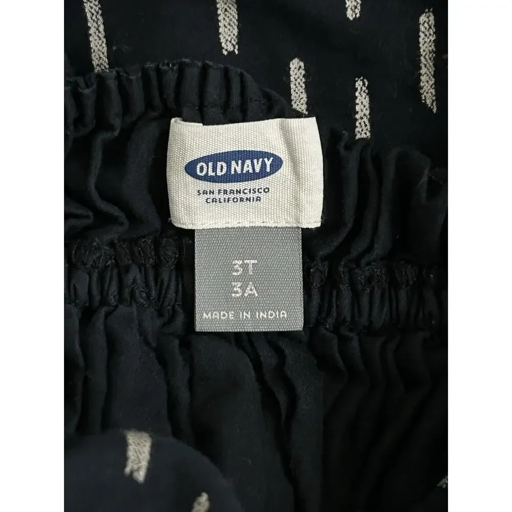 Old Navy Girls Navy Blue Geometric Halter Sundress Dress 3T Summer